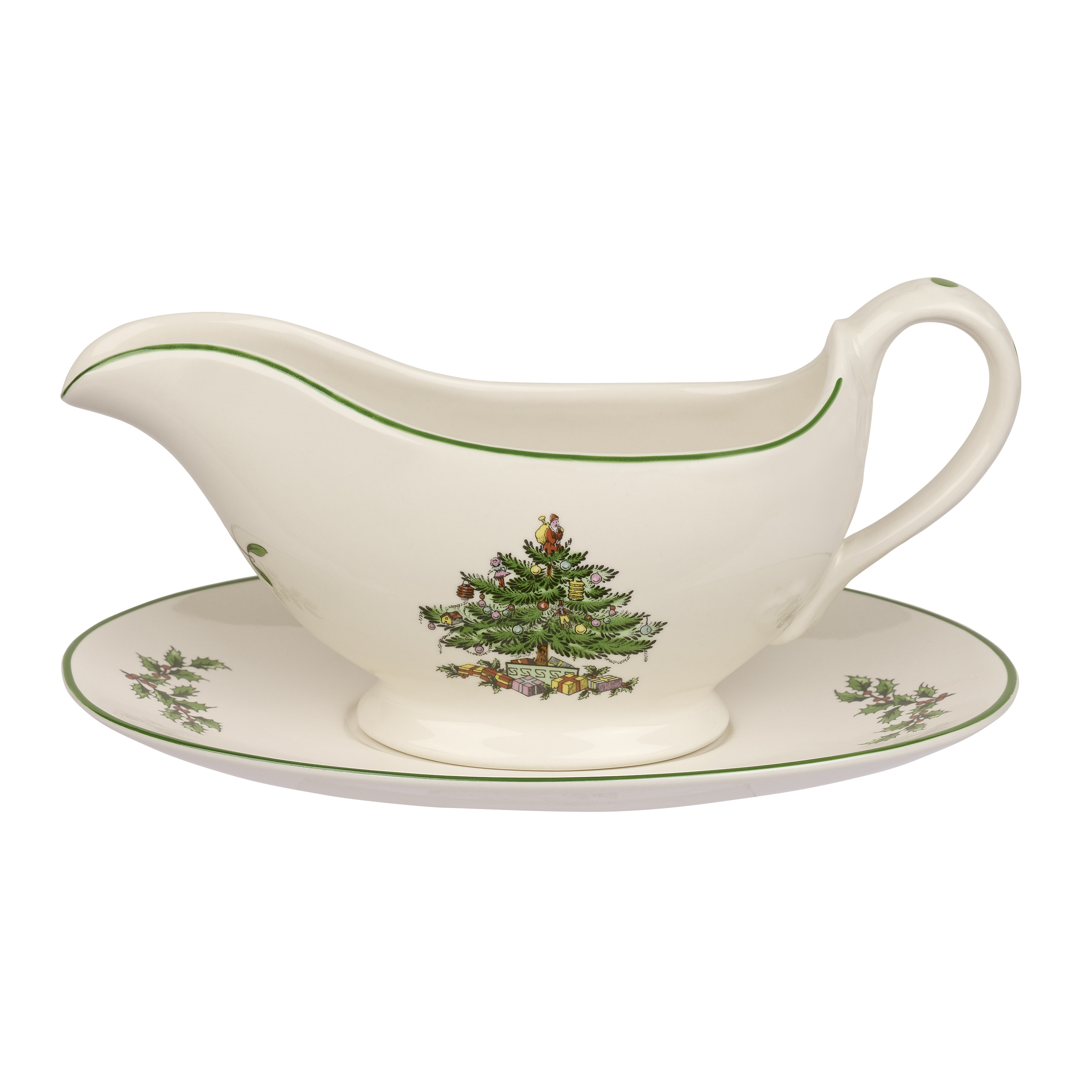 Christmas Tree Gravy Boat & Stand image number null